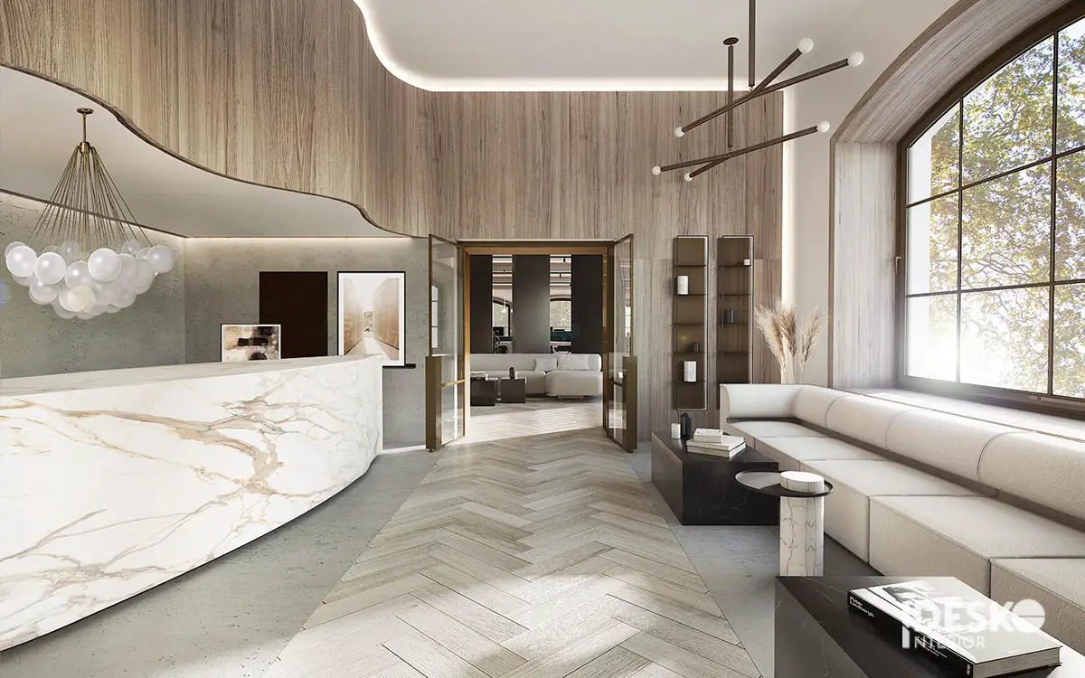 Thiết kế quầy lễ tân đẹp và độc đáo 8