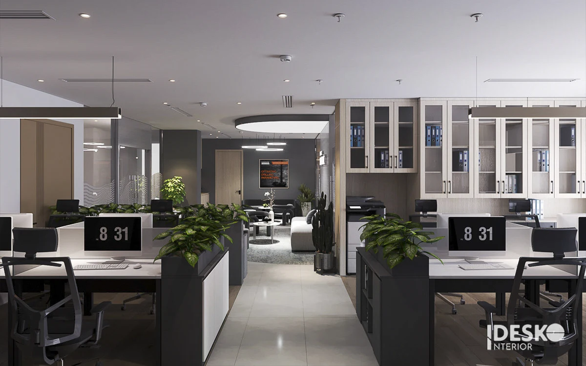 Sắp xếp và bố trí không gian hợp lý khi thiết kế văn phòng dưới 100m2