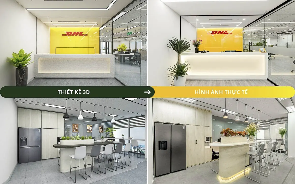 Dự án văn phòng DHL Việt Nam do Idesko thiết kế và thi công