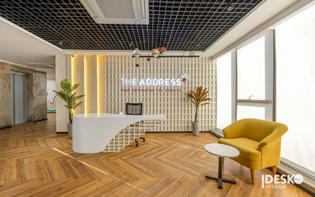 Thiết kế khu lễ tân trong văn phòng 300m2