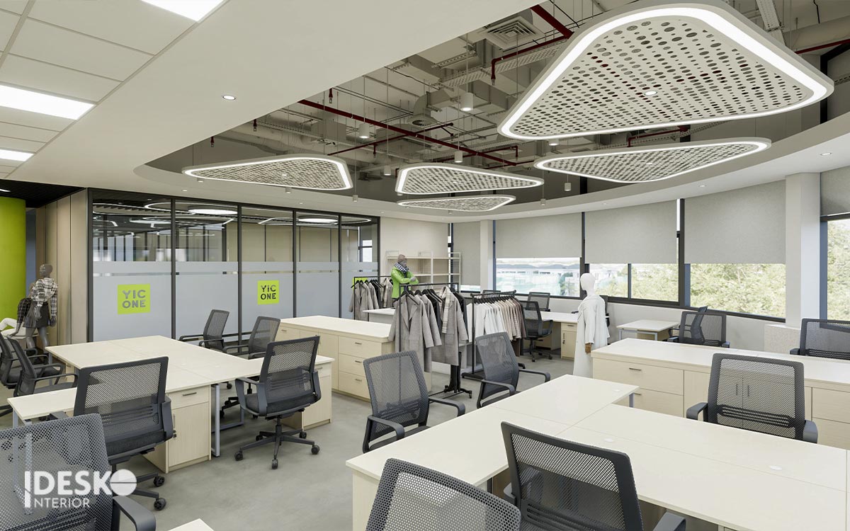Thiết kế văn phòng Yic One với không gian được phân chia hợp lý