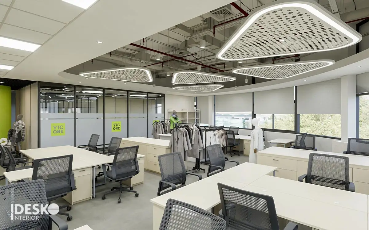 Thiết kế văn phòng Yic One với không gian được phân chia hợp lý