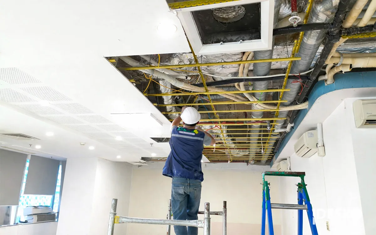 Lưu ý khi thi công hệ thống kỹ thuật trong văn phòng