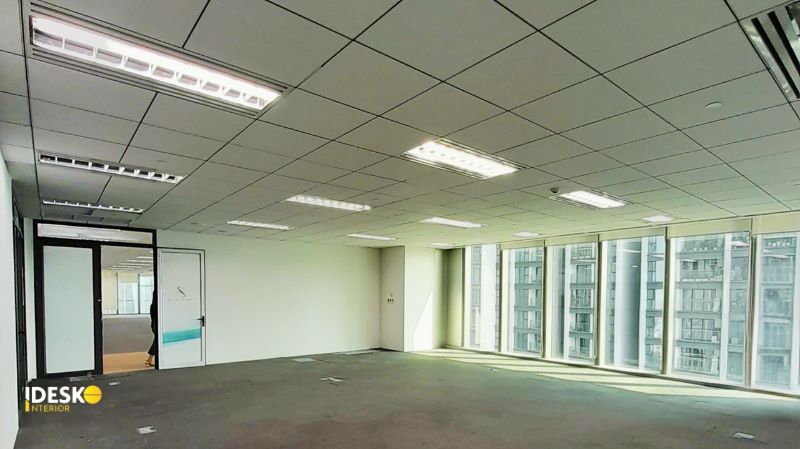 Hiện trạng một văn phòng tại tòa Capital Place sau khi được bàn giao đầy đủ