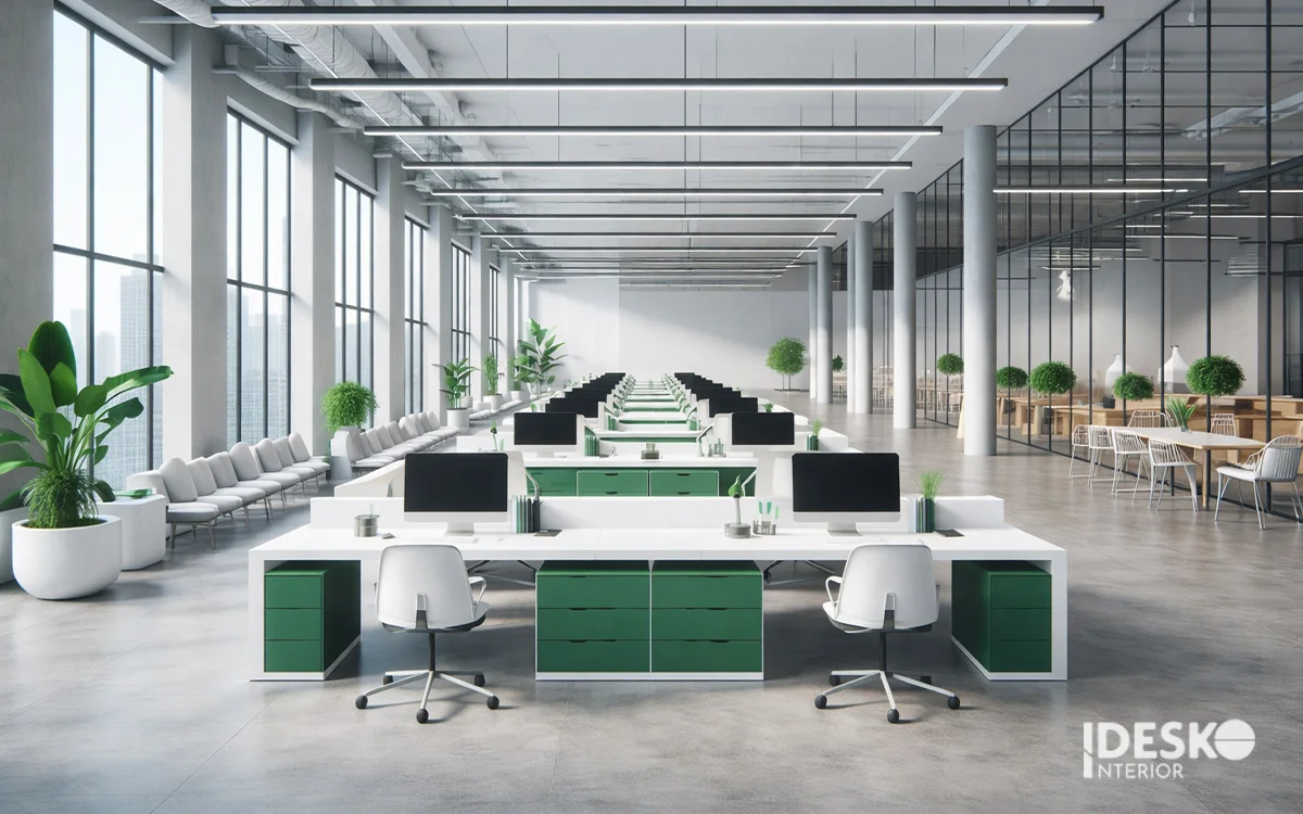 Thiết kế văn phòng 1000m2 dễ dàng kết hợp các yếu tố xanh