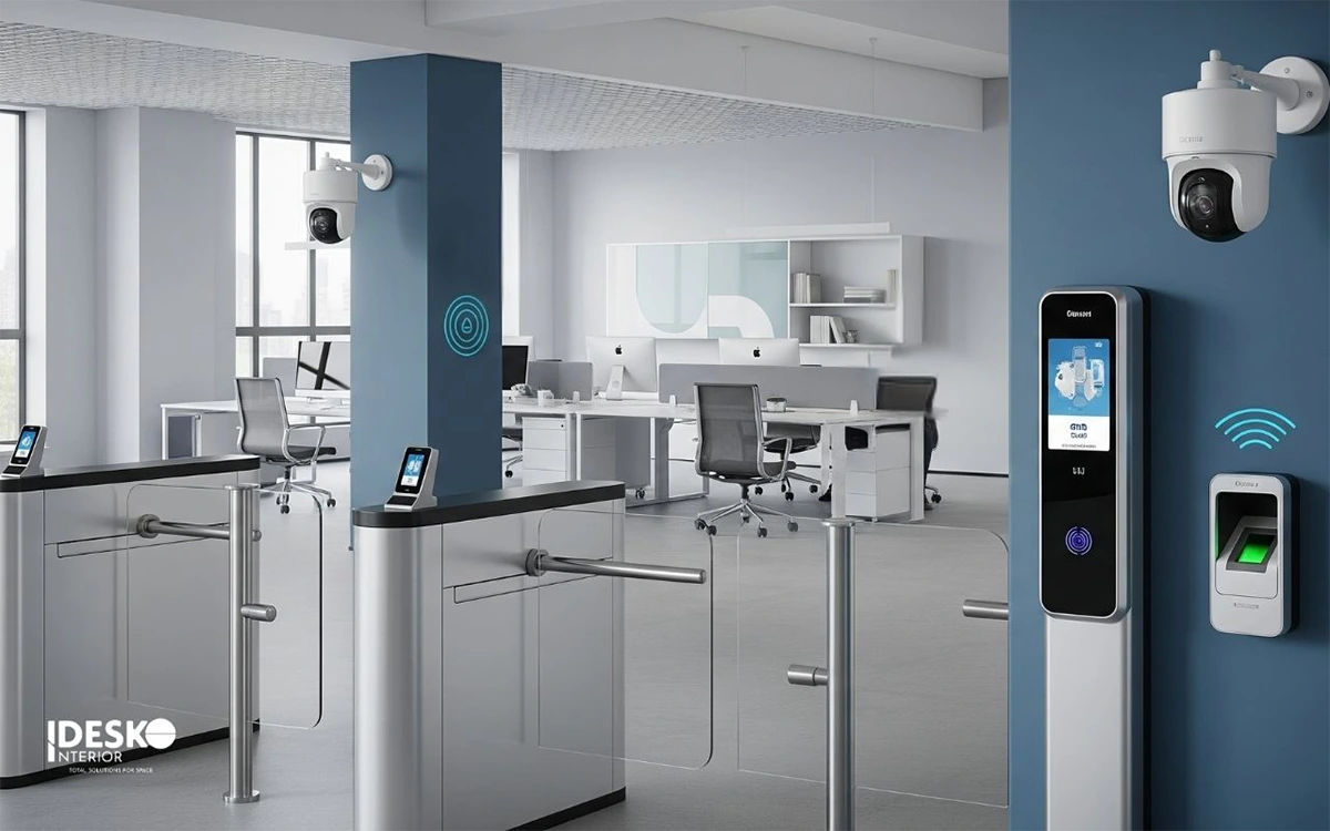 Hệ thống an ninh smart office kiểm soát ra vào bằng vân tay nhận diện khuôn mặt