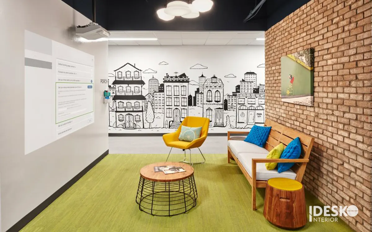 Phòng brainstorming tích hợp màn hình trình chiếu