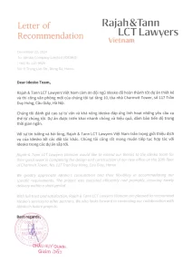 Thư giới thiệu từ Công ty Rajah & Tann Lawyer