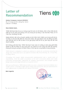 Thư giới thiệu từ Tiens Việt Nam