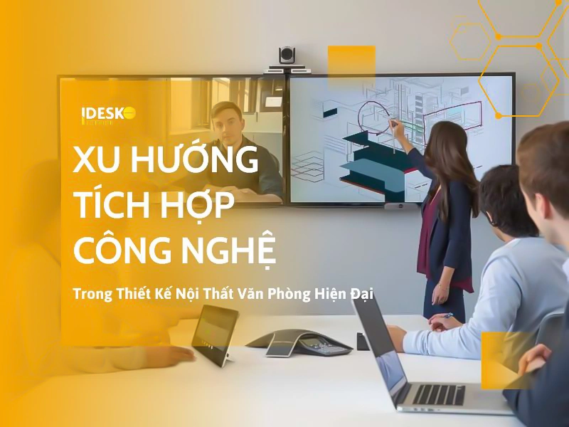 Xu hướng tích hợp công nghệ trong thiết kế nội thất văn phòng hiện đại