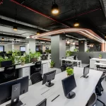 Mẫu thiết kế văn phòng xanh không gian mở 3