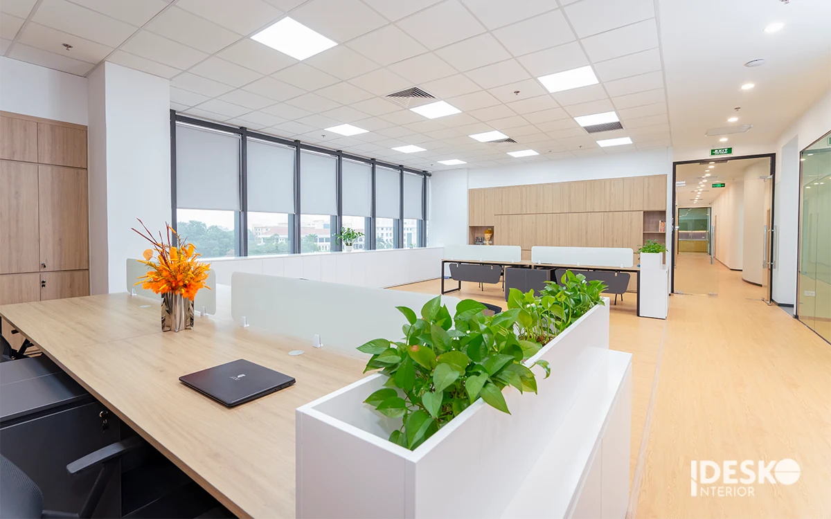 Hệ thống ánh sáng đèn LED hiện đại trong văn phòng