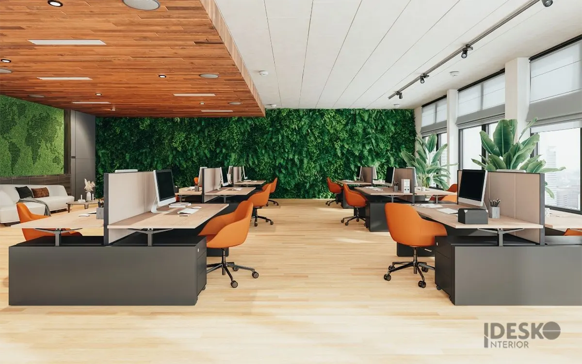 Thiết kế tường cây xanh (green wall) trong văn phòng
