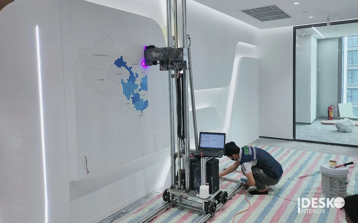 Thi công văn phòng Wangneng Environment tại tòa nhà văn phòng hạng A Capital Place