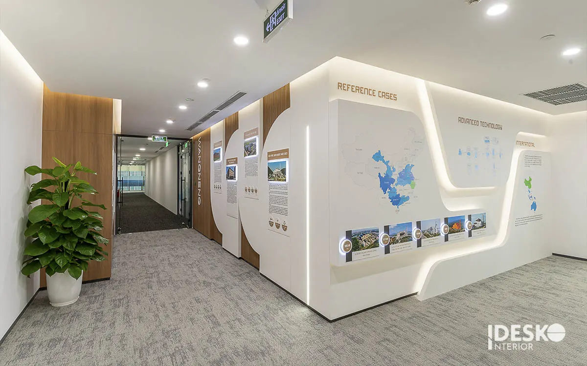 Thi công văn phòng Wangneng Environment tại tòa nhà văn phòng hạng A Capital Place 1