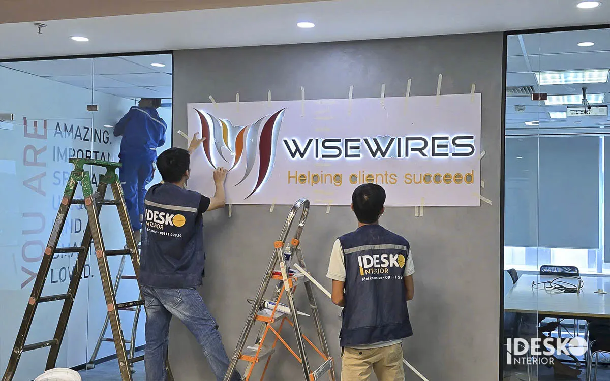 Thi công văn phòng Wisewires tại tòa nhà văn phòng hạng B Diamond Flower Tower
