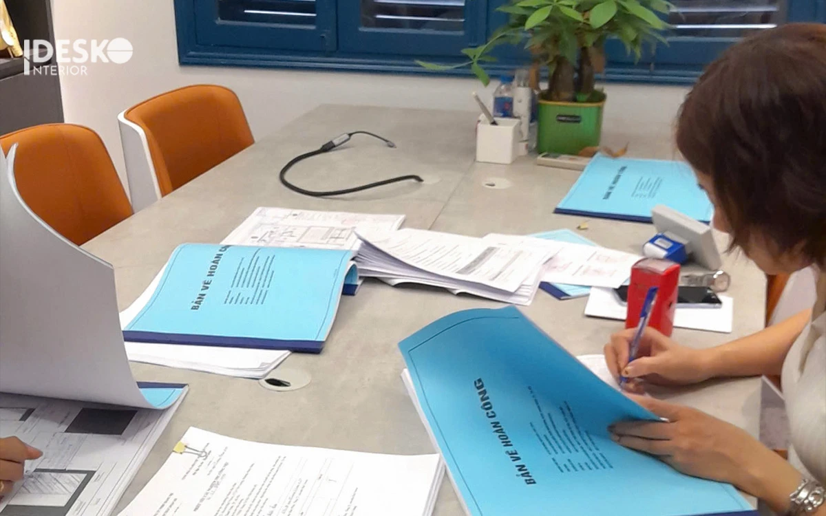 Idesko chuẩn bị hồ sơ hoàn công văn phòng cho khách hàng