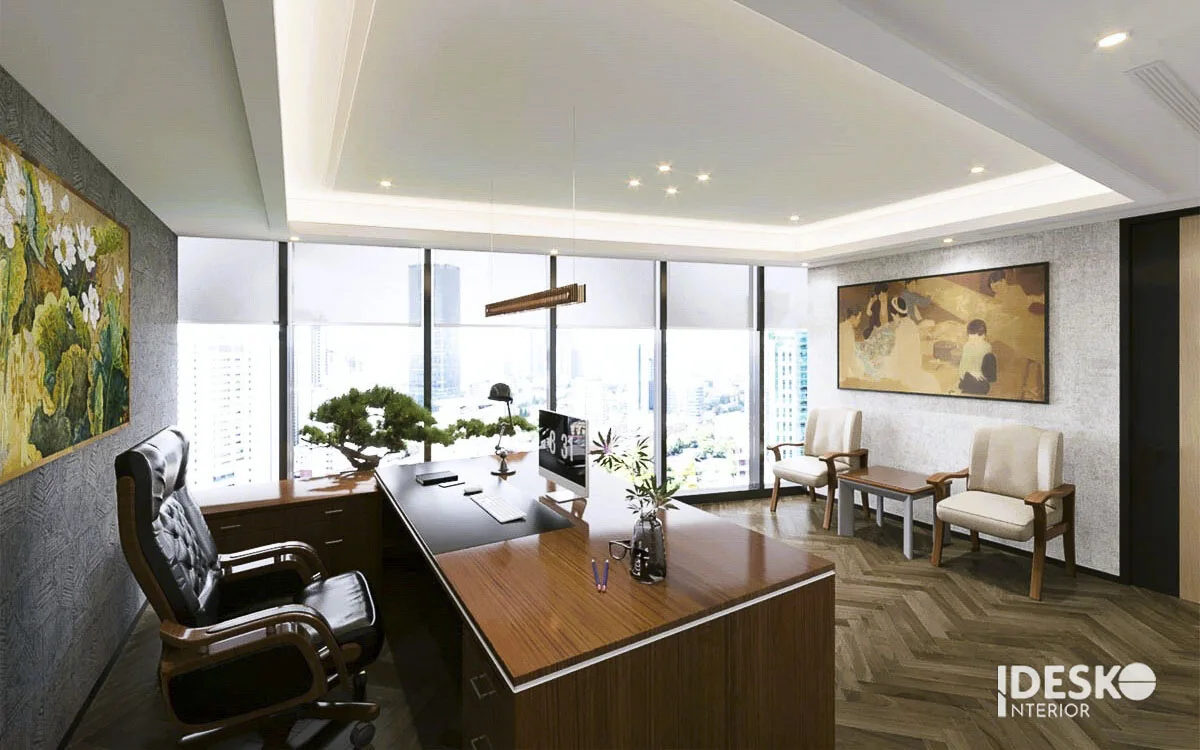Thiết kế phòng giám đốc dự án văn phòng Unik Holdings