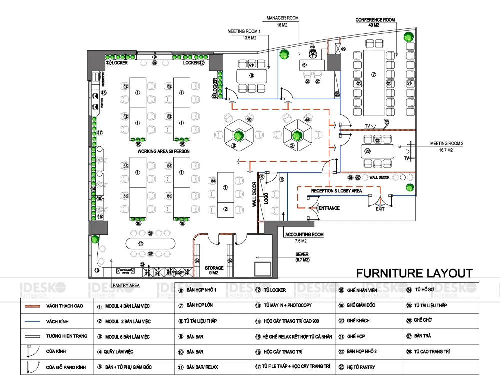 Layout 2D văn phòng AVG (LOCAL)