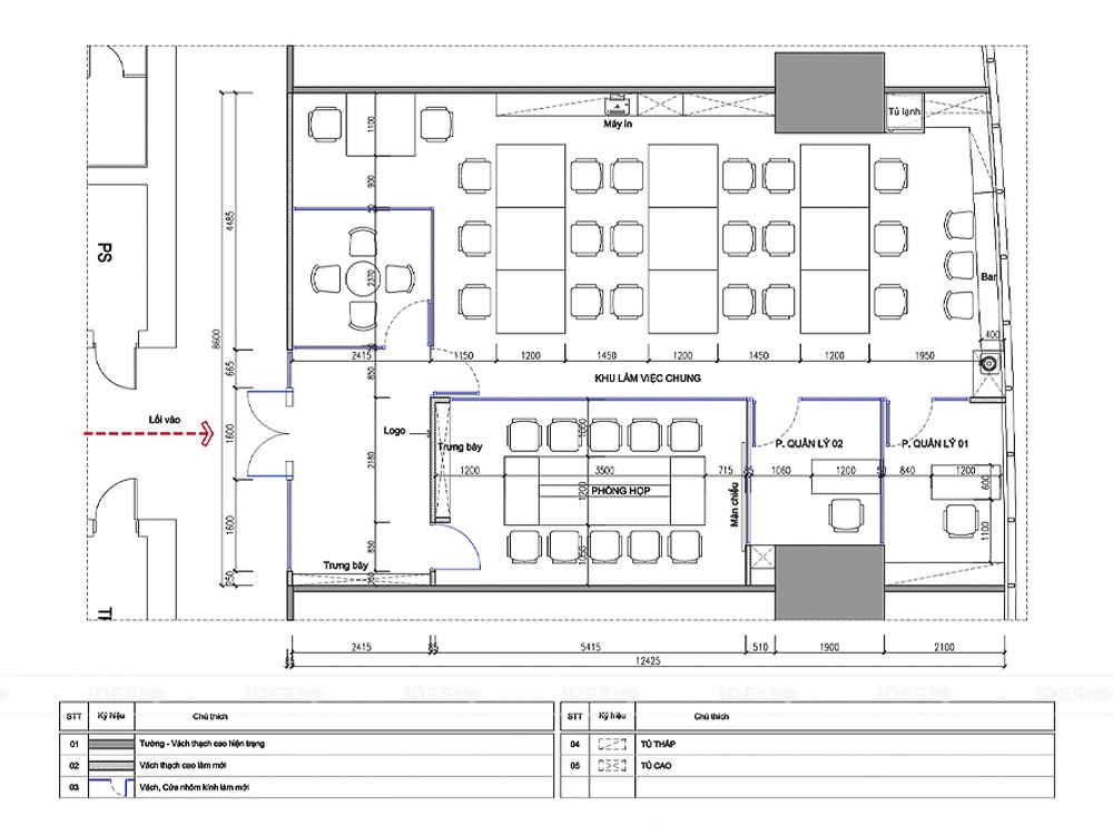 Layout 2D văn phòng RAJAH & TANN LCT