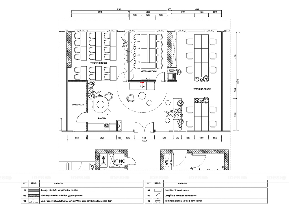 Layout văn phòng Sandvik 2D
