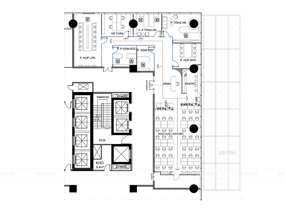 Layout 2D văn phòng SANY