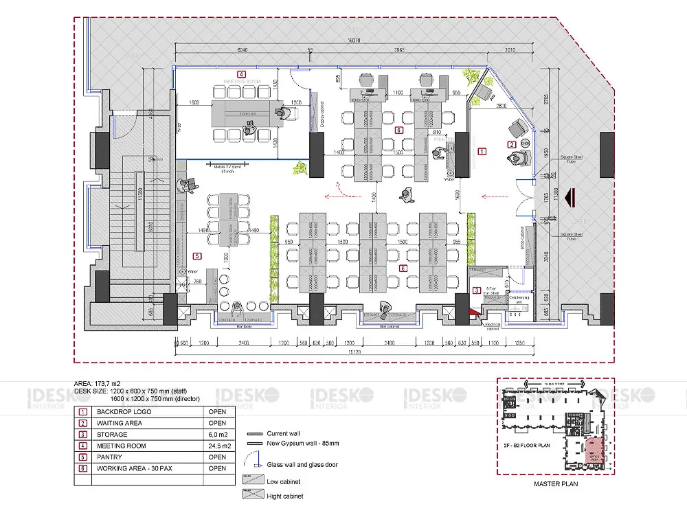 Layout 2D văn phòng WINGSMOB