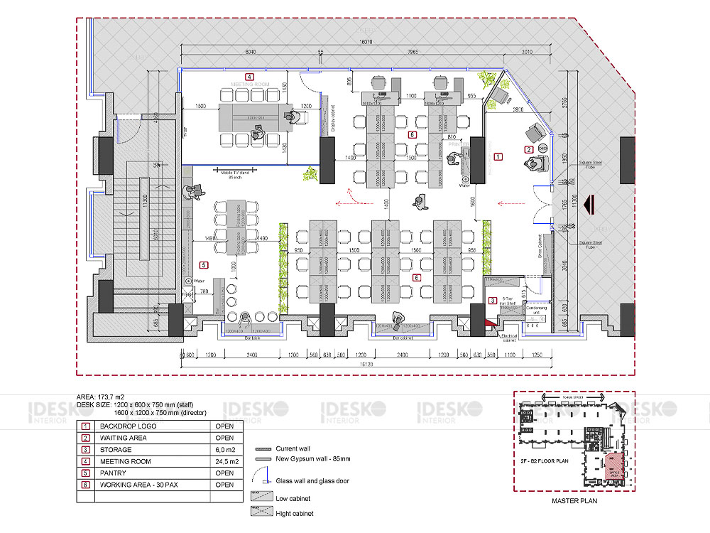 Layout văn phòng Wingsmob 2D
