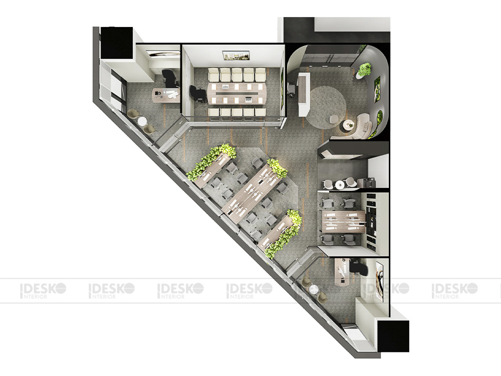 Layout văn phòng BES 3D