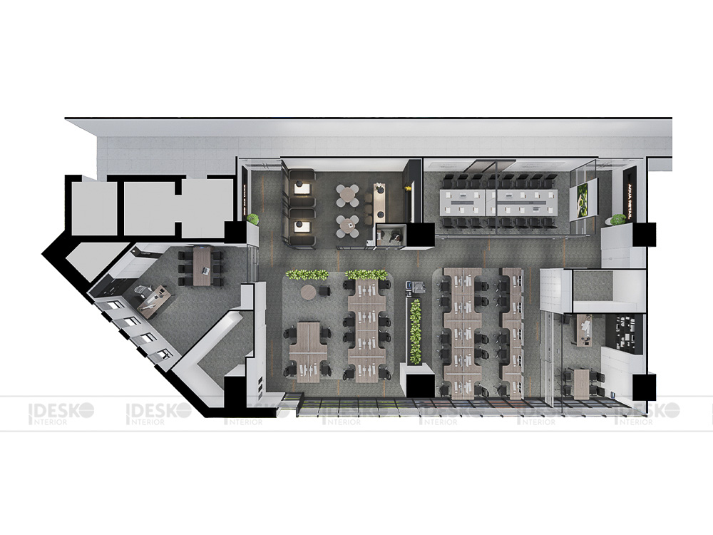 Layout văn phòng KT DX 3D