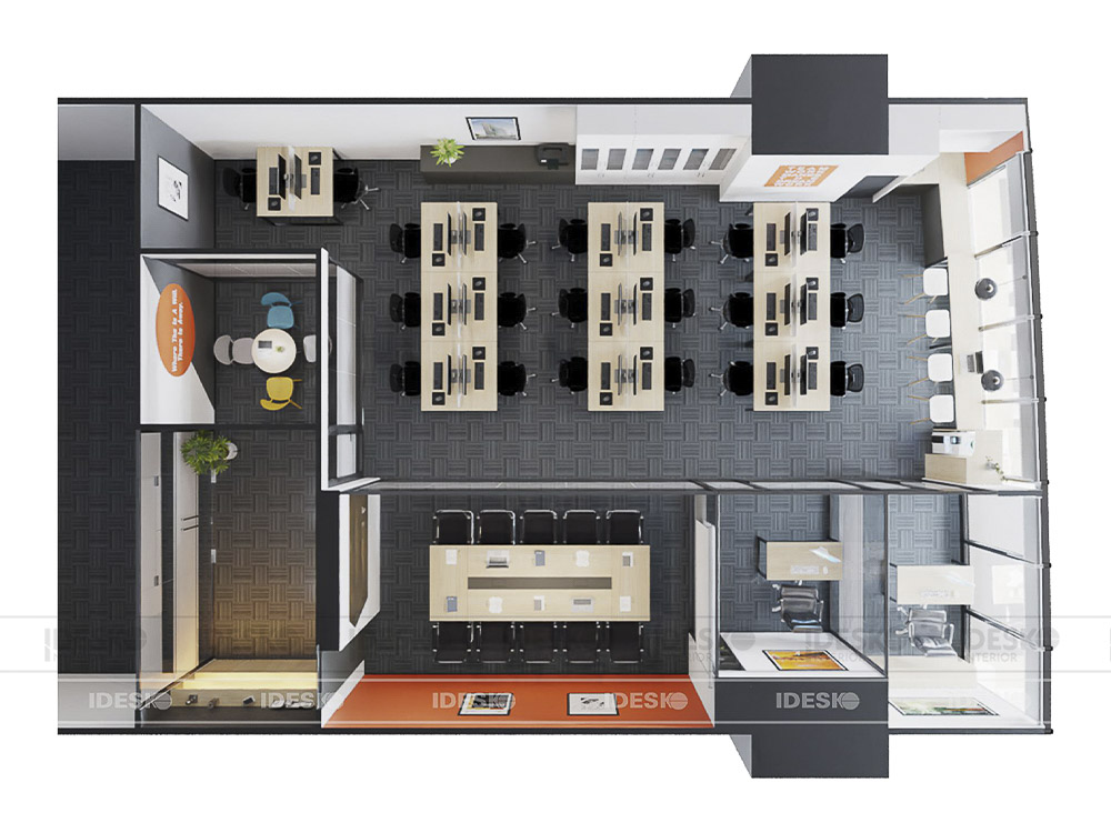 Layout văn phòng Rajah & Tann LCT Law 3D
