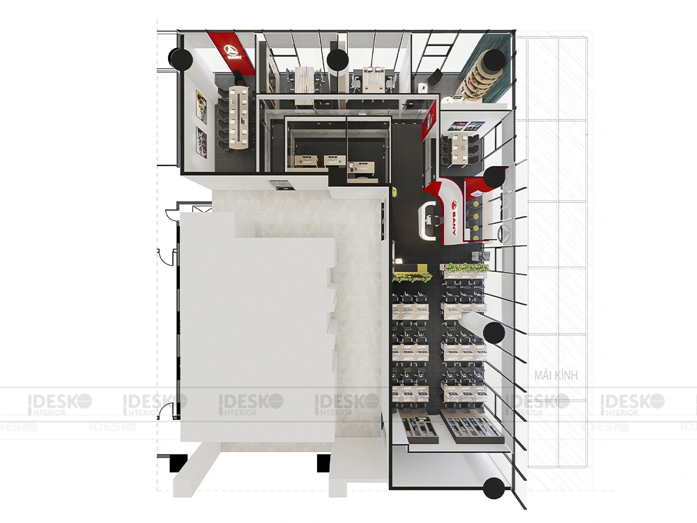 Layout 3D văn phòng SANY