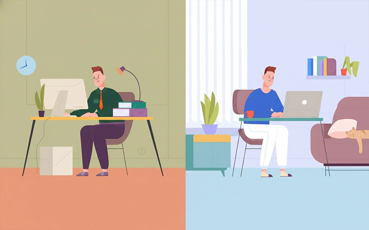 Mô hình làm việc truyền thống vs mô hình hybrid working