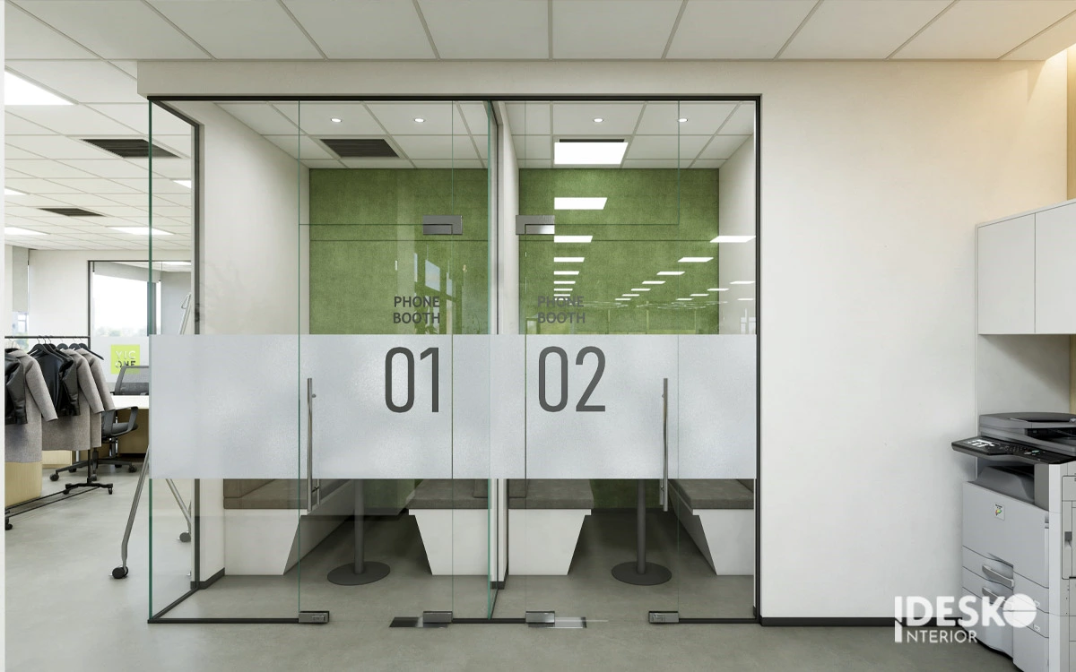 Thiết kế văn phòng YIC ONE trang bị khu vực phone booth riêng tư