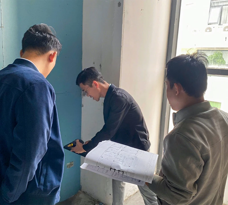 Khảo sát hiện trạng mặt bằng_Trang thi công văn phòng