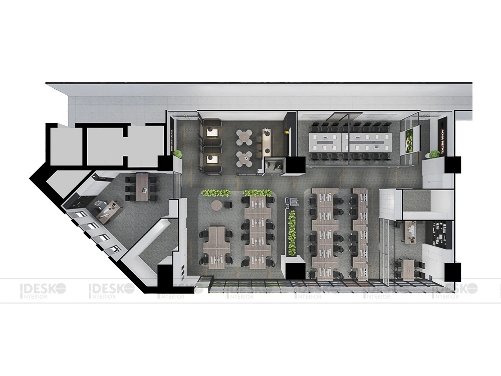 Bản vẽ văn phòng 250m2 đến 500m2 2