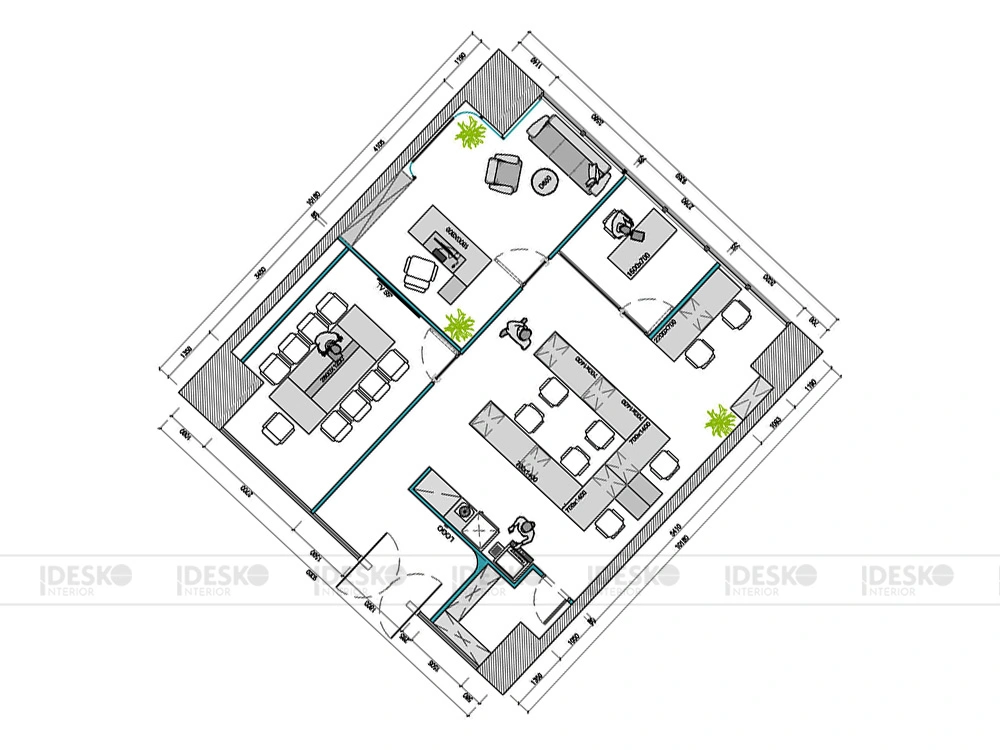 Bản vẽ văn phòng nhỏ dưới 250m2 3