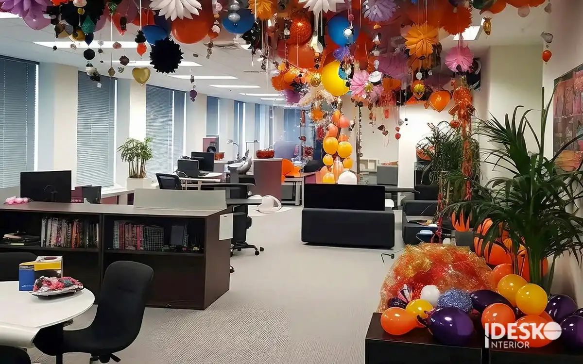 Trang trí năm mới cho khu làm việc chung trong văn phòng