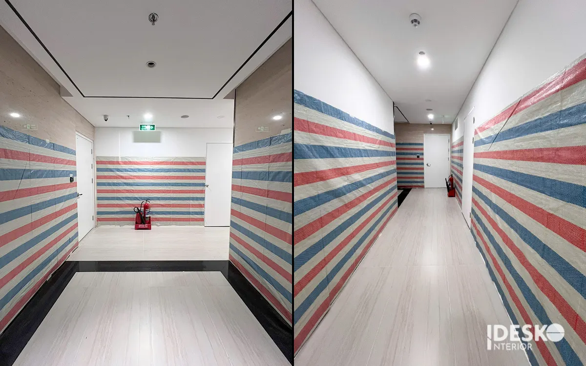 Che chắn khu vực thi công văn phòng mới