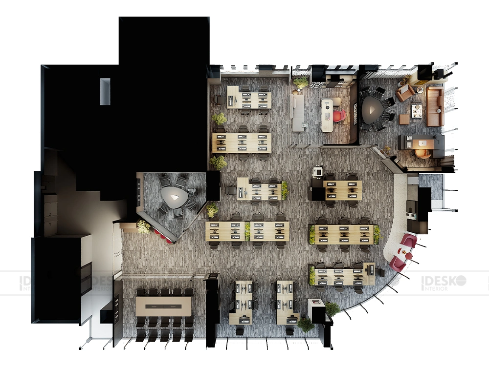 Bố trí mặt bằng văn phòng Hawee P&T