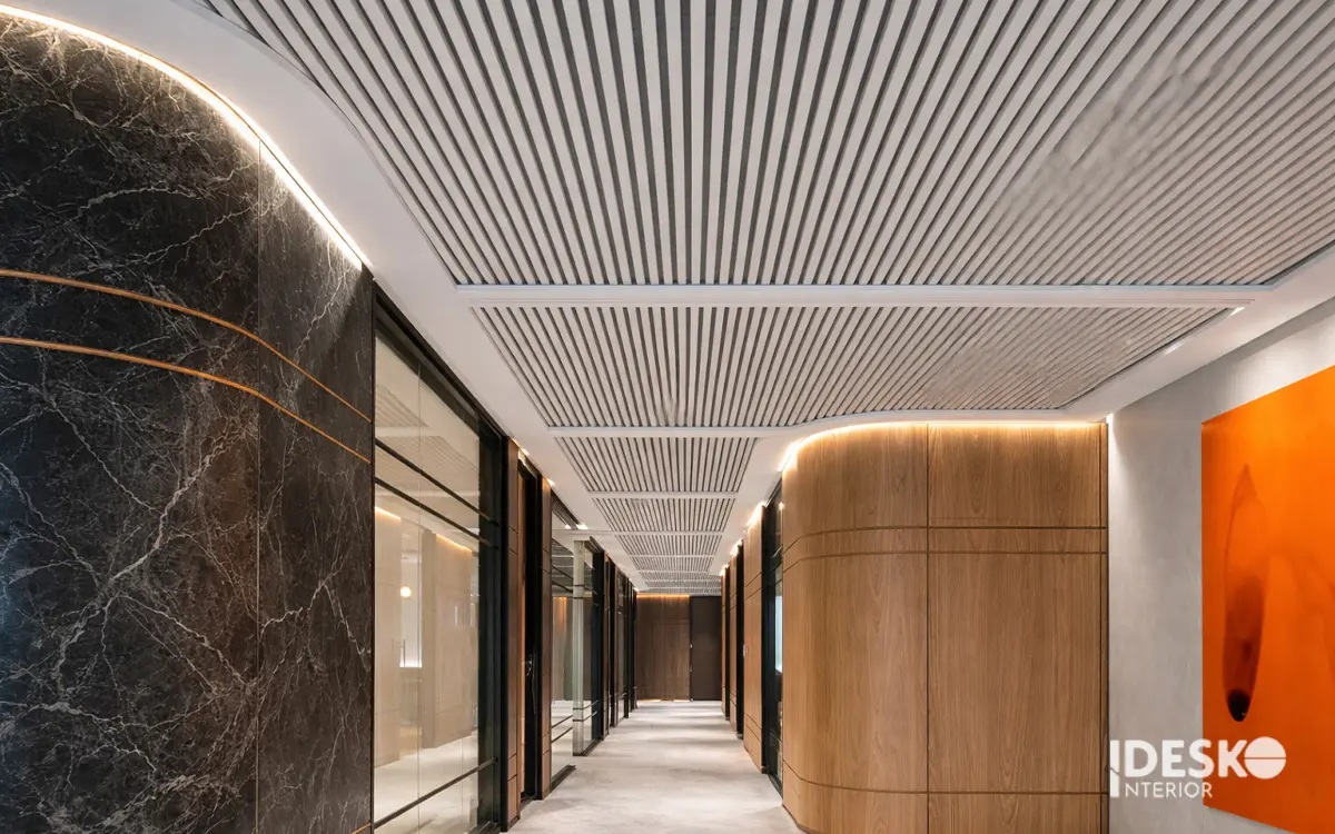 Thiết kế trần nhôm trong văn phòng