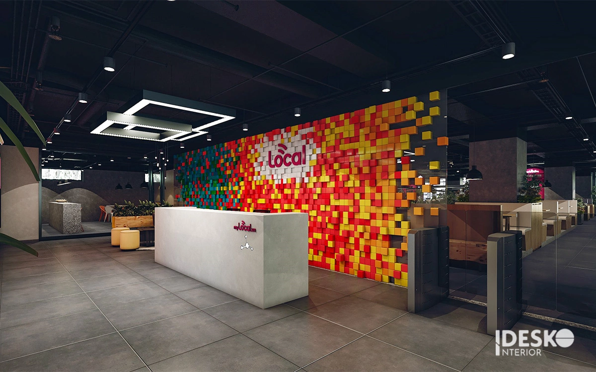 Thiết kế quầy lễ tân văn phòng