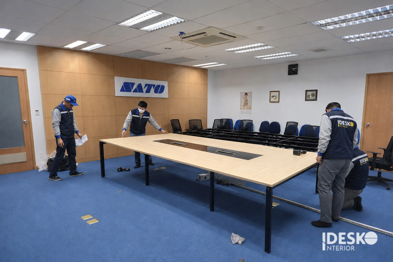 Idesko cải tạo phòng họp tại văn phòng nhà máy SATO Việt Nam năm 2022